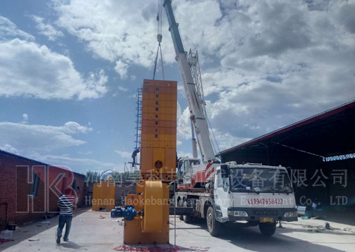 內(nèi)蒙古赤峰糧食烘干機(jī)安裝現(xiàn)場(chǎng) 