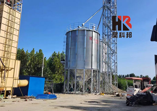 河北石家莊烘干倉儲項目-20噸玉米烘干機200噸鋼板倉