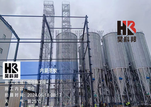 內蒙圣牧筒倉施工段