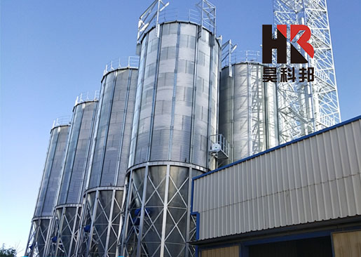 內蒙古圣牧高科牧業2400噸散裝豆粕飼料鋼板倉項目